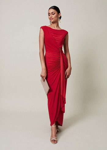 Phase Eight Donna Dress Deep Red Australia | HP2719068